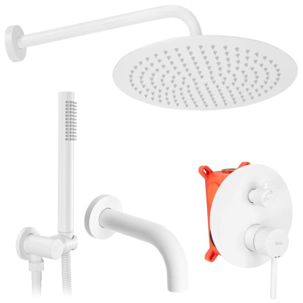 SET DE DUȘ INCASTRAT LUNGO WHITE MATT