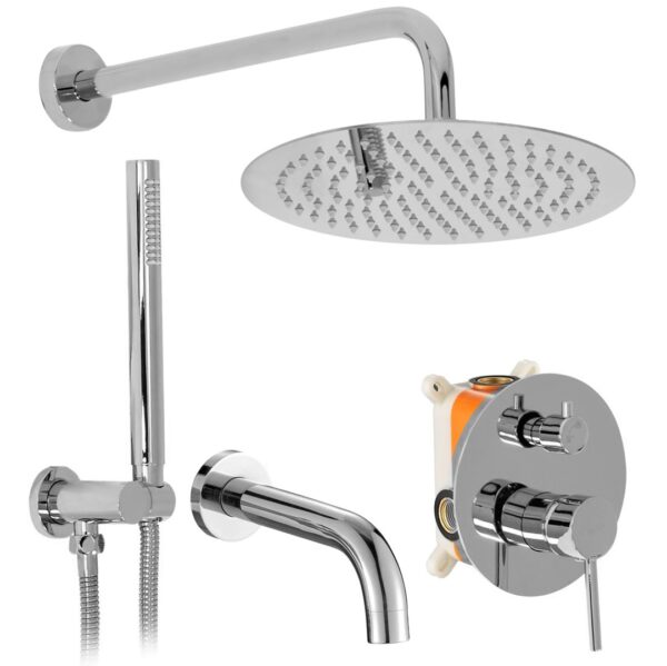 SET DE DUȘ INCASTRAT LUNGO CHROME