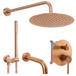 SET DE DUȘ INCASTRAT LUNGO COPPER BRUSH+BOX