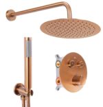 SET DE DUȘ INCASTRAT LUNGO COPPER+TERMOSTAT