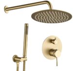 SET DE DUȘ INCASTRAT LUNGO GRIP GOLD BRUSH+BOX
