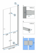 CABINA DE DUȘ FOLD N2 CHROME 70 - imagine 7