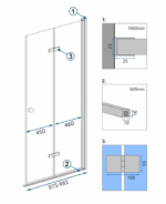 CABINA DE DUȘ FOLD N2 CHROME 70 - imagine 8