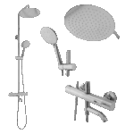 COLOANA DE DUȘ LUNGO CHROME+TERMOSTAT - imagine 9