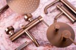 Baterie Lavoar Lungo Copper brushed periat mat low - imagine 2
