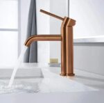 Baterie Lavoar Lungo Copper brushed periat mat low - imagine 5