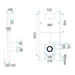 INSTALATIE (RAMA) CADRU METALIC CU REZERVOR ÎNCASTRATĂ PENTRU WC K011A-Q — изображение 3