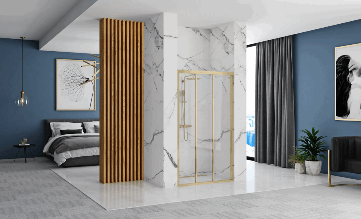 UȘA DE DUȘ ALEX BRUSH GOLD 90 - imagine 4