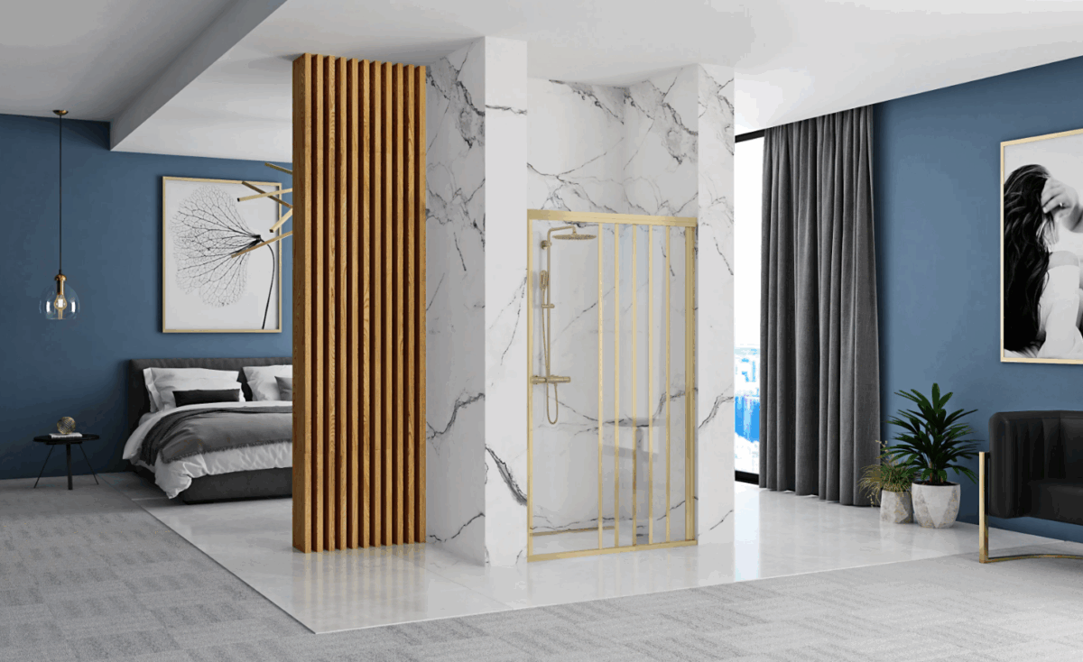 UȘA DE DUȘ ALEX BRUSH GOLD 90 - imagine 5