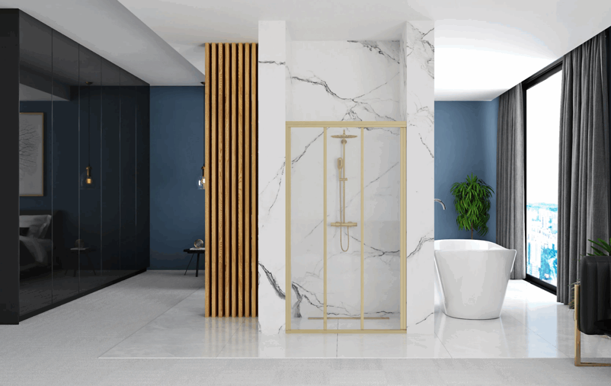 UȘA DE DUȘ ALEX BRUSH GOLD 90 - imagine 6