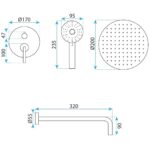 KIT DE DUȘ PENTRU RAMA DIN NICKEL ONTARIO JS-1180N - imagine 7