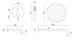 SET DE DUȘ INCASTRAT LUNGO COPPER BRUSH+BOX - imagine 2