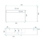 LAVOAR DIN CONGLOMERAT ARCHI 75 GREY MAT - imagine 5