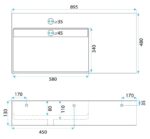 LAVOAR DIN CONGLOMERAT ARCHI 90 GREY MAT - imagine 8