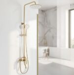 COLOANA DUȘ-CADA DROP GOLD BRUSHED AUR MAT PERIAT - imagine 5