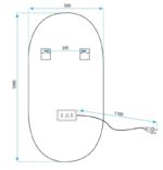 Oglinda LED OVL GOLD 50X100CM - imagine 7