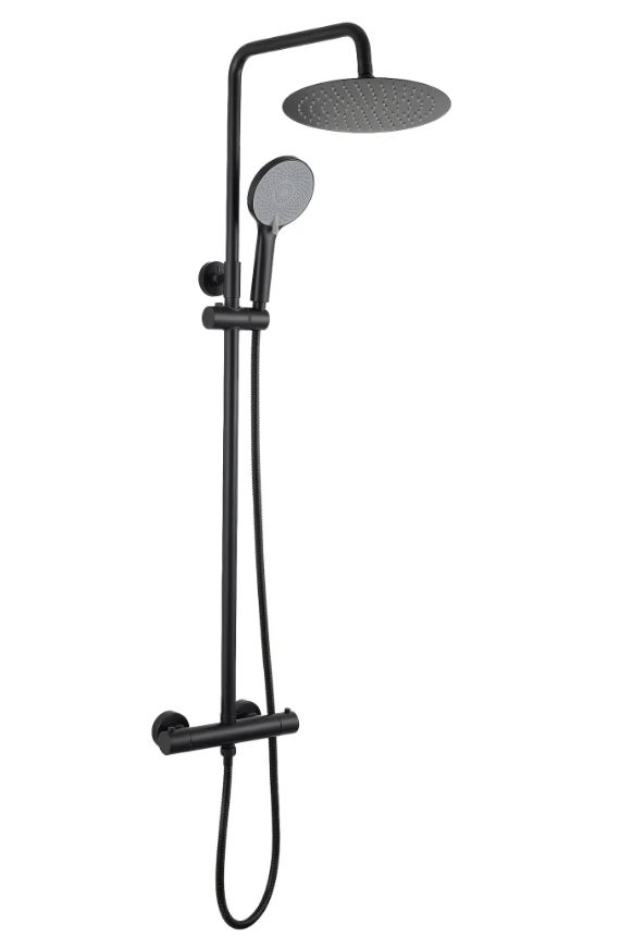 Set de duș Lungo, termostat BLACK
