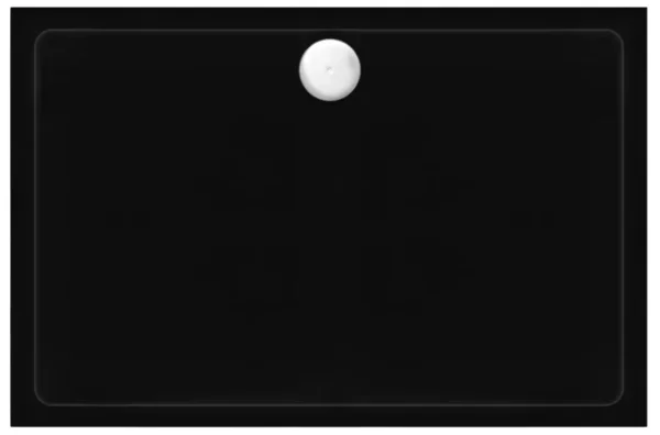 CĂDIȚA DE DUȘ SAVOY BLACK 80x100+SIFON