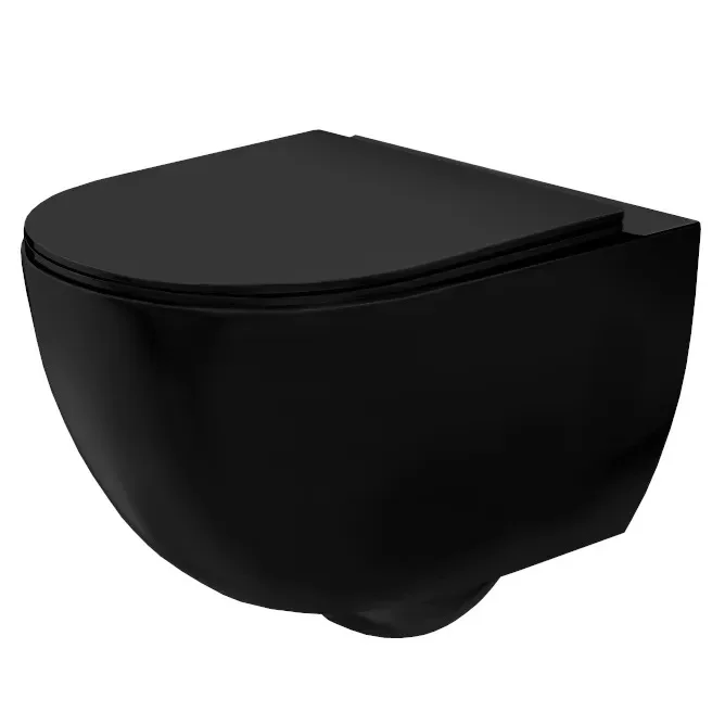 VAS WC CARLO MINI FLAT BLACK MAT — 1 VAS WC CARLO MINI FLAT BLACK MAT