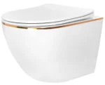 VAS WC CARLO WHITE MINI GOLD EDGE