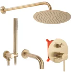 SET DE DUȘ INCASTRAT LUNGO GOLD BRUSH