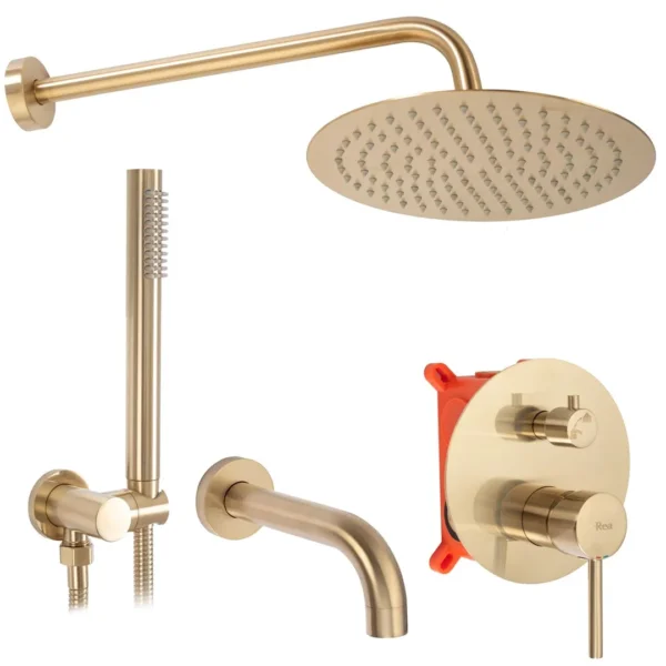SET DE DUȘ INCASTRAT LUNGO GOLD BRUSH
