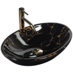 LAVOAR PE BLAT PAMELA BLACK MARBLE SHINY