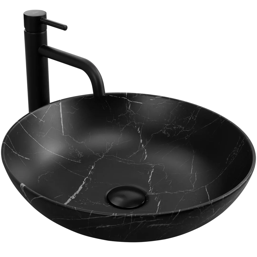 LAVOAR PE BLAT FIBO BLACK MATT — 1 LAVOAR PE BLAT FIBO BLACK MATT