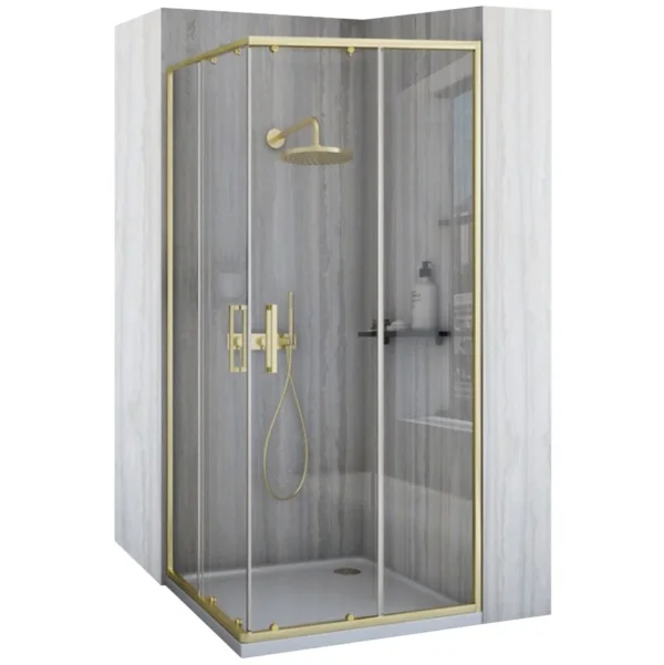 CABINA DE DUȘ CITY BRUSH GOLD 80X80