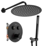 SET DE DUȘ INCASTRAT LUNGO BLACK CU TERMOSTAT