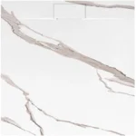 CĂDIȚA DUȘ BAZALT CARRARA WHITE 90x90