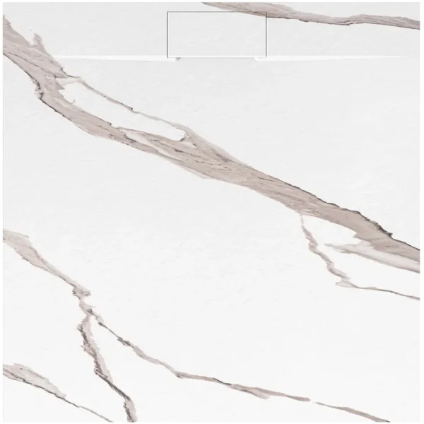 CĂDIȚA DUȘ BAZALT CARRARA WHITE 90x90