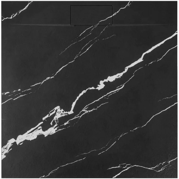 CĂDIȚA DUȘ BAZALT CARRARA BLACK 90x90