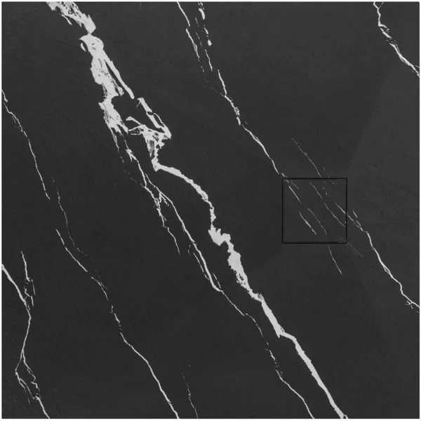 CĂDIȚA DUȘ MAGNUM CARRARA BLACK 90x90