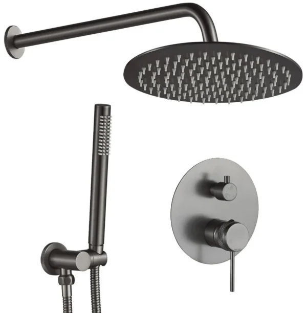 SET DE DUȘ INCASTRAT LUNGO GRIP GUN GREY+BOX