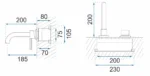BATERIE INCASTRATĂ LUNGO LONG CHROME+BOX