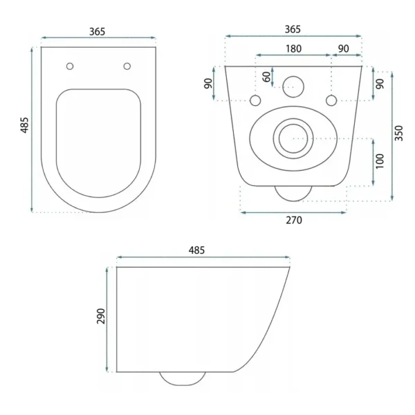 VAS WC SUSPENDABIL CARLO MINI TORNADO DUROPLAST
