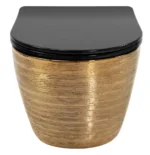 VAS WC CARLO FLAT BLACK GOLD BRUSH