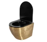 VAS WC CARLO FLAT BLACK GOLD BRUSH