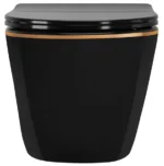 VAS WC CARLO FLAT MINI BLACK GOLDEN EDGE