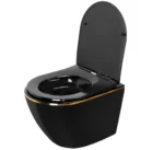 VAS WC CARLO FLAT MINI BLACK GOLDEN EDGE