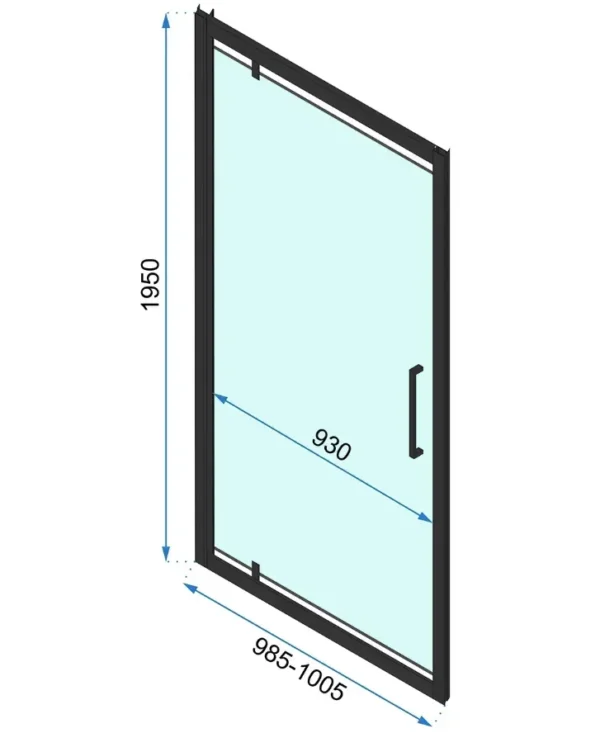 UȘA DE DUȘ RAPID SWING GOLD BRUSH MAT 90