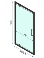 UȘA DE DUȘ RAPID SWING GOLD BRUSH MAT 90