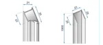 PROFIL MAGNETIC PENTRU UȘI DE DUȘ MOLIER CHROME 190cm