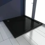 CĂDIȚA DE DUȘ SAVOY BLACK 80x80+SIFON