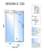 UȘA DE DUȘ NIXON-2 CHROME 140L