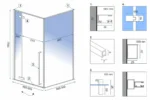 CABINA DE DUȘ FARGO BLACK 90x90