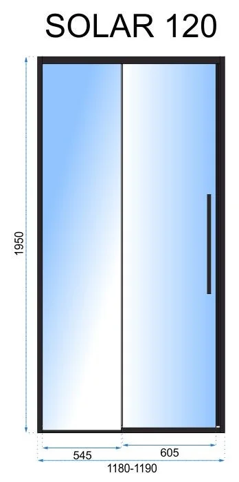 UȘA DE DUȘ SOLAR BLACK 130