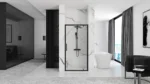UȘA DE DUȘ RAPID SWING BLACK 70