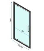 UŞA DE DUŞ RAPID SWING BLACK 100
